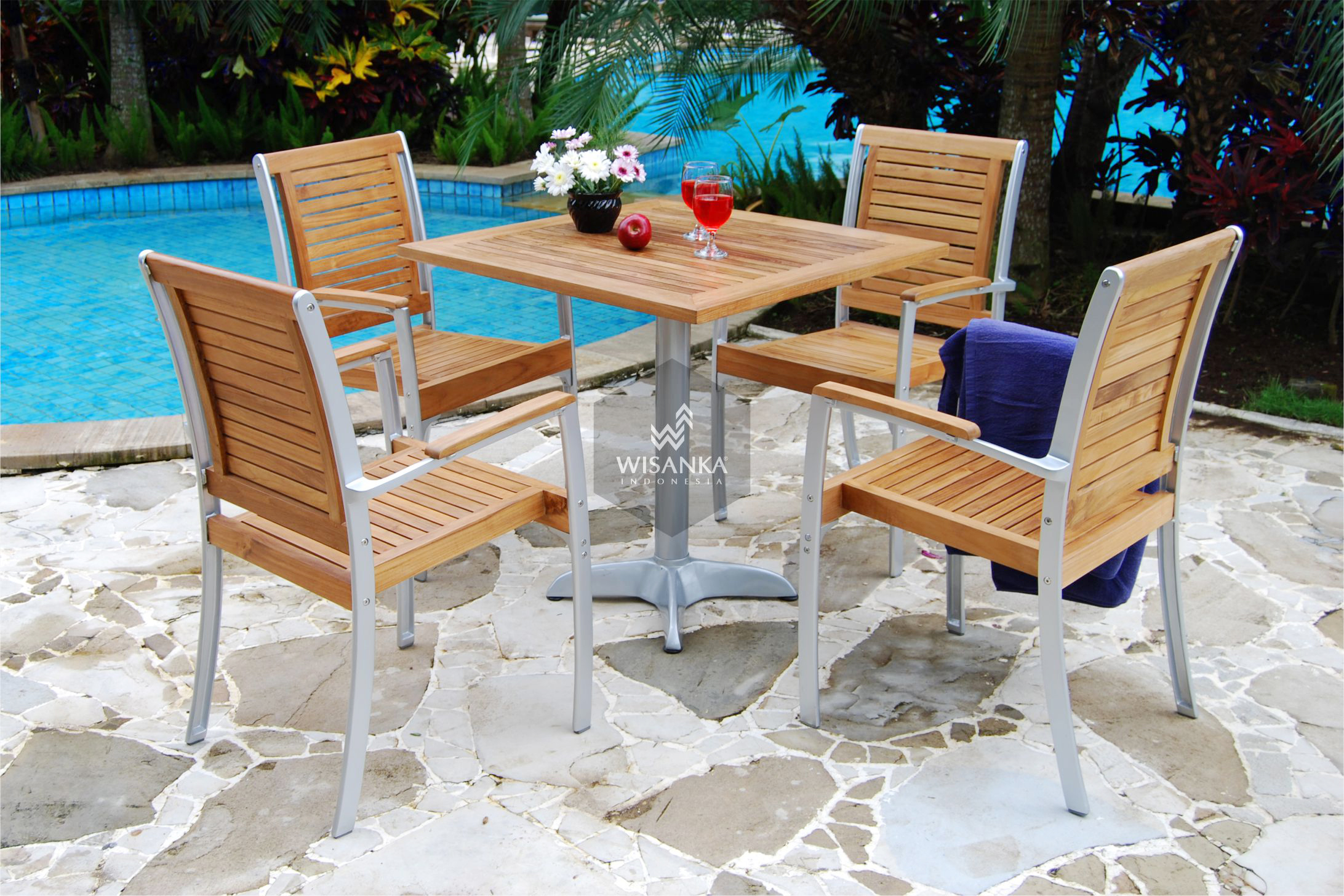 Collection Alloy Casting Charles Dining Arm Set Indonesia