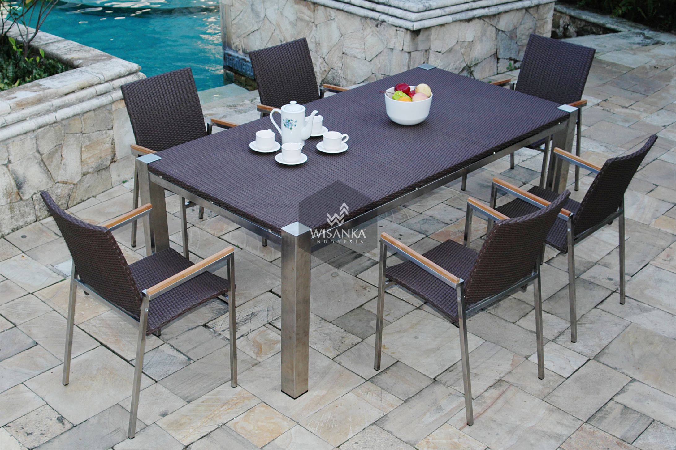 Collection Stainless Steel Maddison Dining Set Indonesia Outdoor Furniture Manufacturer Wholesale And Project